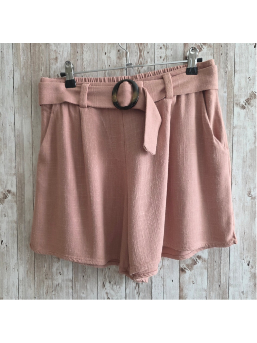 Women's Sienna Sky High Waist Shorts Pink Size L